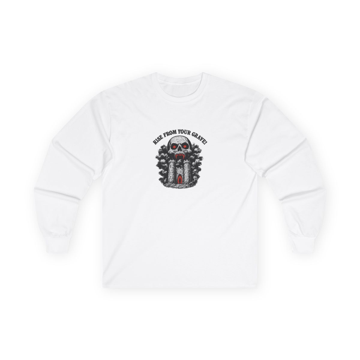 Grim Castle Silhouette Gothic Long Sleeve, Dark Fantasy - Official long-sleeves merchandise