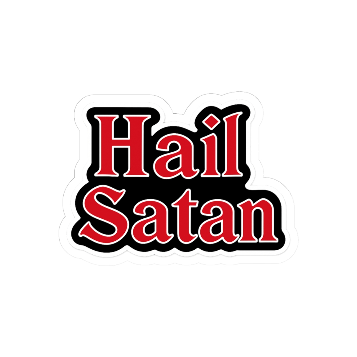 Hail Satan Fiery Outline Satanic Edgy Rebel Accessory Sticker - Official stickers merchandise
