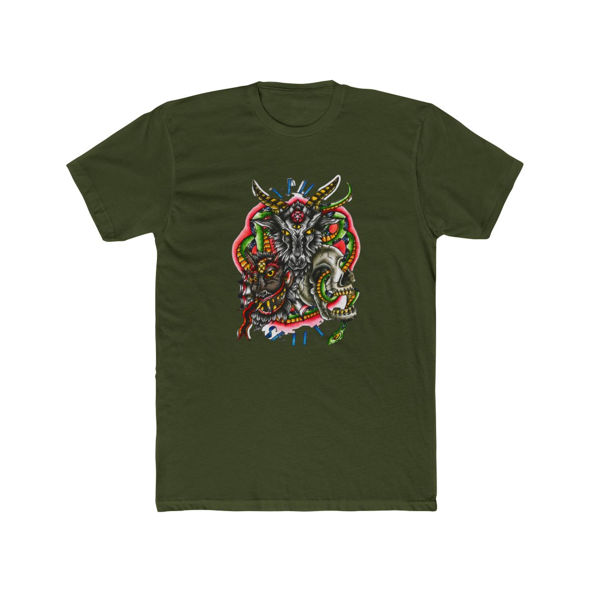 hail satan tattoo art Long Sleeve T Shirt - alternate angle 5, merchandise